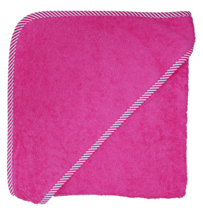 Kapuzenhandtuch und Waschhandschuh Pink